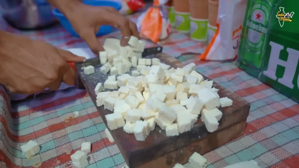 3. Cutting the Paneer